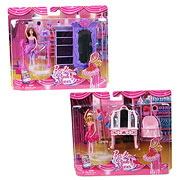 Barbie In the Pink Shoes Small Doll Furniture Pack Case